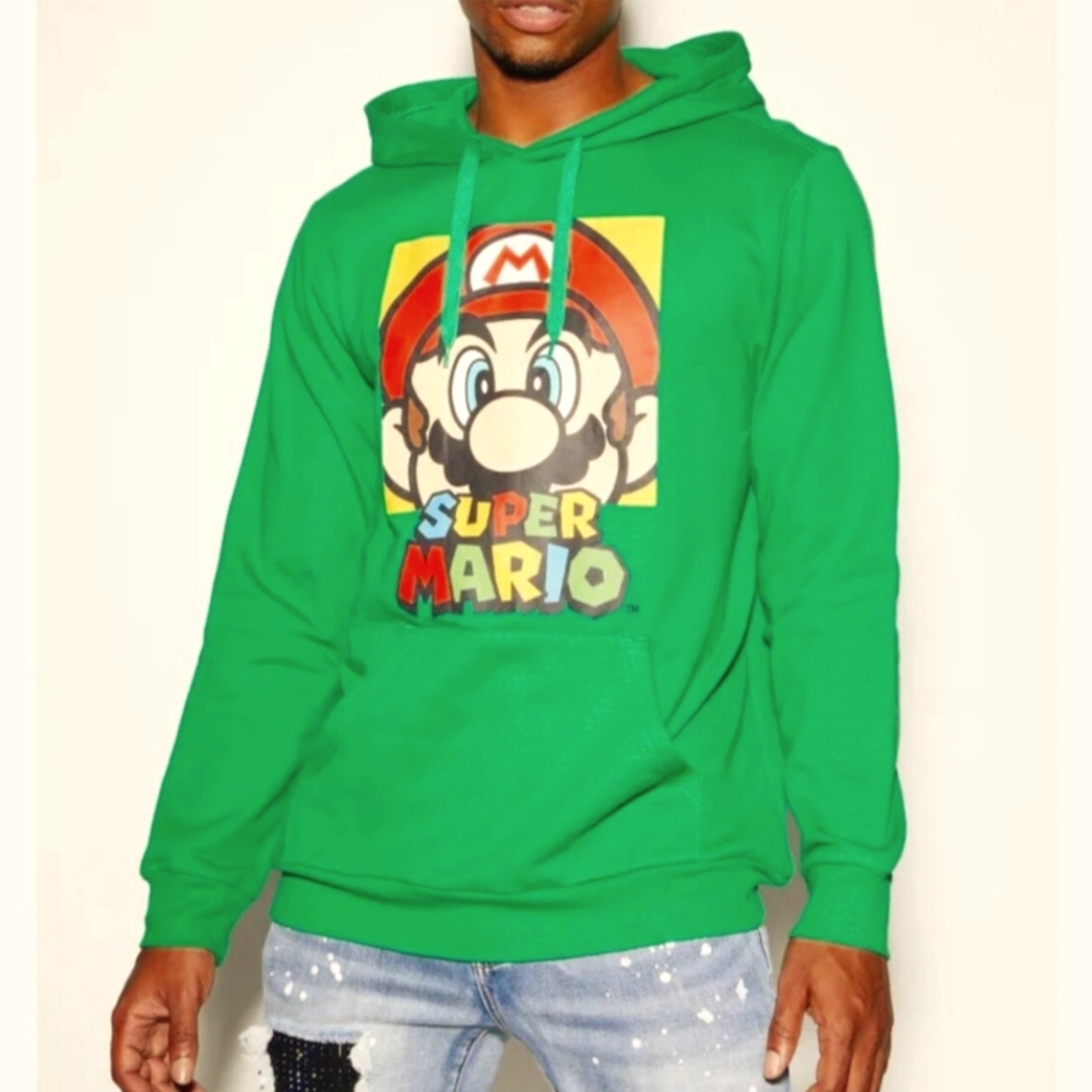 NWOT Men's Official Licensed Nintendo Super Mario Brothers Hoodie - Size Small